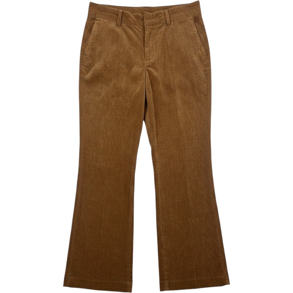 Coldwater Creek Brown Corduroy Flare Leg Pants Womens Size 8 Camel Tan Trousers